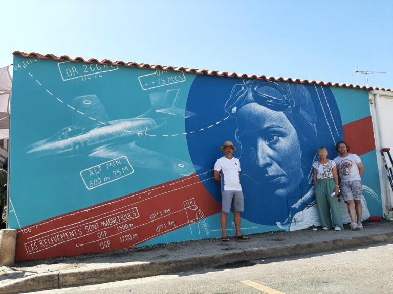 Découvrez la Fresque Géante Hommage à Jacqueline Auriol
