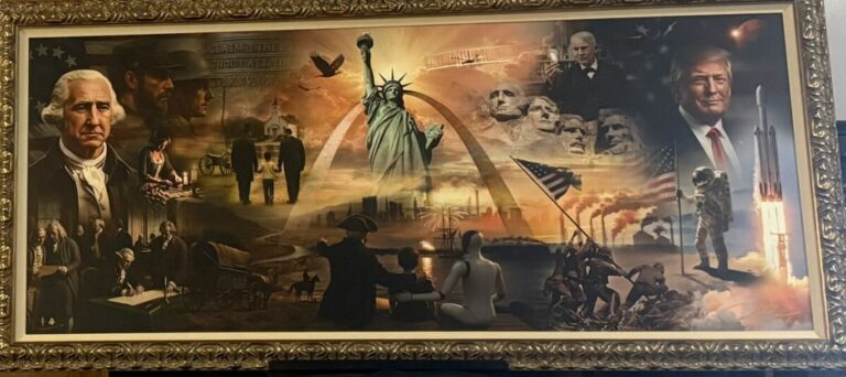 Qu'est-ce que ce tableau étrange de Trump ?